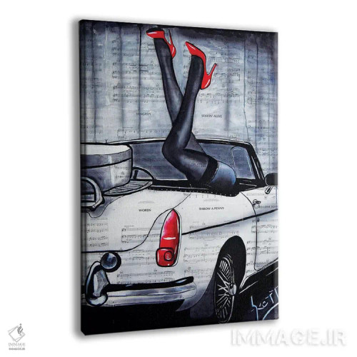 تابلو نمای عقب (آینه عقب یا نماباور) اثر براندون اسکات - نمای پرسپکتیو محصول