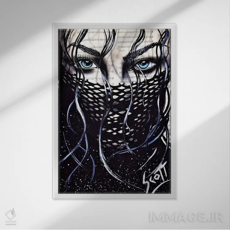 تابلو داروی بیحسی نووکائین اثر براندون اسکات - نمای قابدار سفید