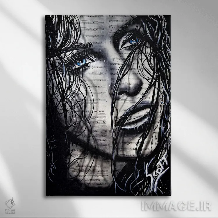 تابلو زیرِ آن ۱ اثر براندون اسکات - نمای روبهرو روی دیوار