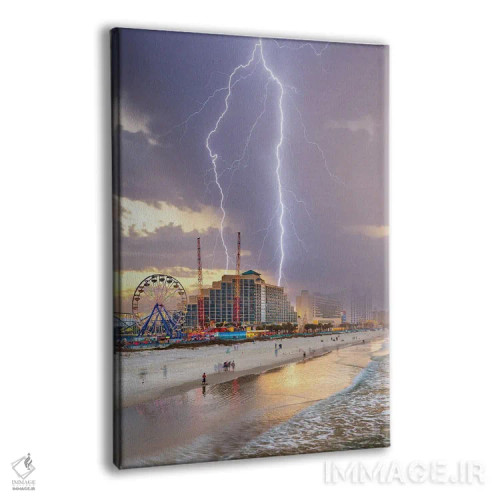 تابلو هرج و مرج در ساحل دیتونا (فلوریدا) اثر برنت شاونور - نمای پرسپکتیو محصول