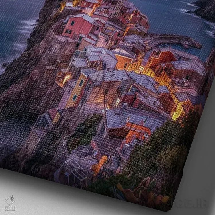 تابلو رویاهای ایتالیایی اثر برنت شاونور - نمای نزدیک بافت بوم