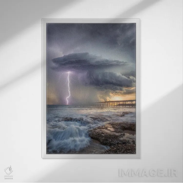 تابلو قدرت خلیج کاترین هیل (استرالیا) اثر برنت شاونور - نمای قابدار سفید