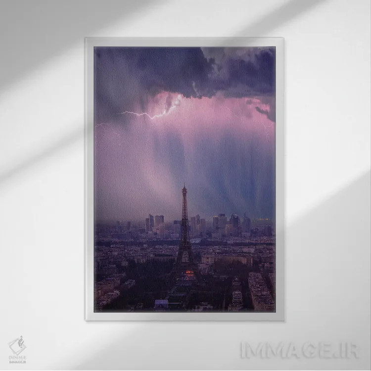 تابلو وحشت در پاریس اثر برنت شاونور - نمای قابدار سفید