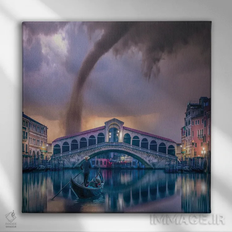 تابلو پیچش ایتالیا اثر برنت شاونور - نمای روبهرو روی دیوار