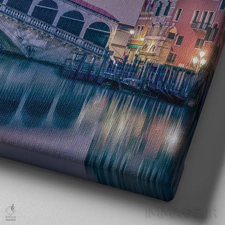 تابلو پیچش ایتالیا اثر برنت شاونور - نمای نزدیک بافت بوم