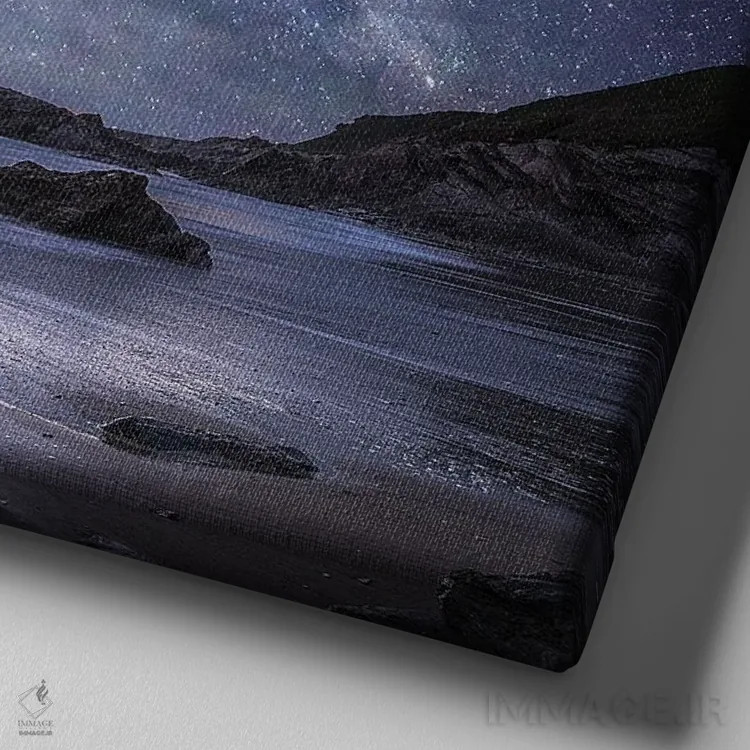 تابلو صخرههای راه شیری اثر برنت شاونور - نمای نزدیک بافت بوم