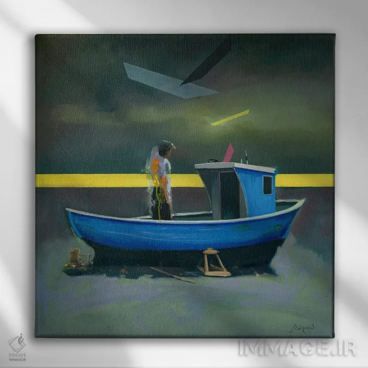 تابلو مفهومی ۴ اثر بنیتو سالمرون - نمای روبهرو روی دیوار