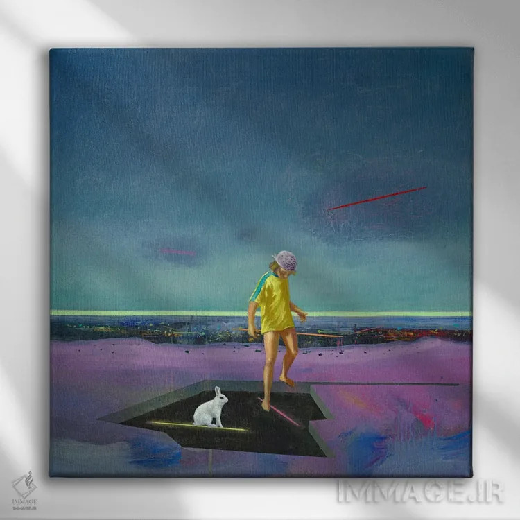 تابلو مفهومی ۹ اثر بنیتو سالمرون - نمای روبهرو روی دیوار