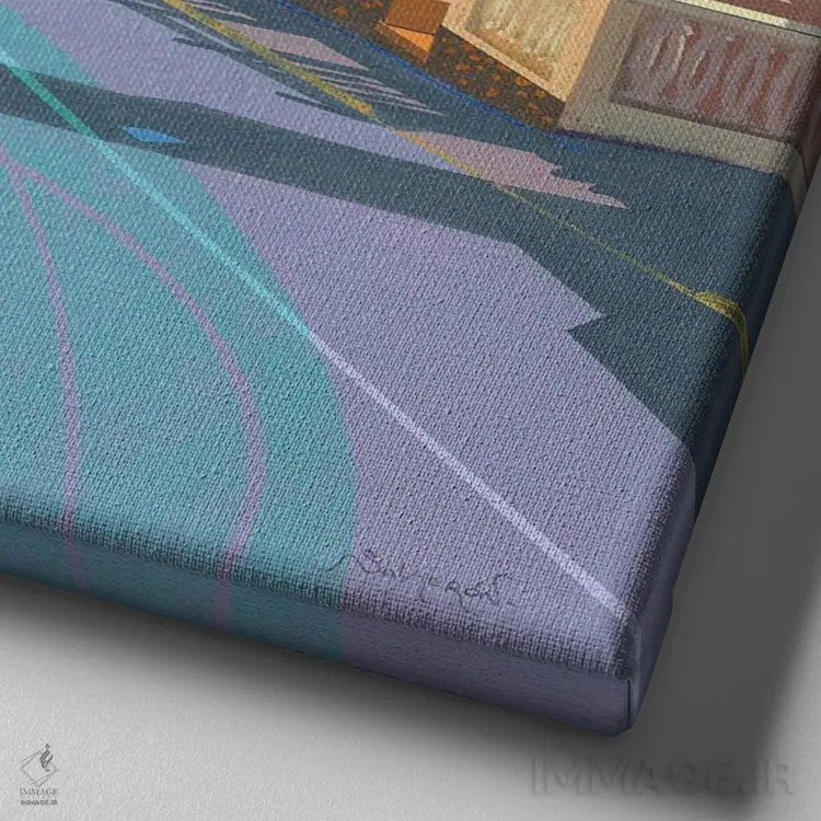 تابلو سنیزاته (شهر در اسپانیا) اثر بنیتو سالمرون - نمای نزدیک بافت بوم