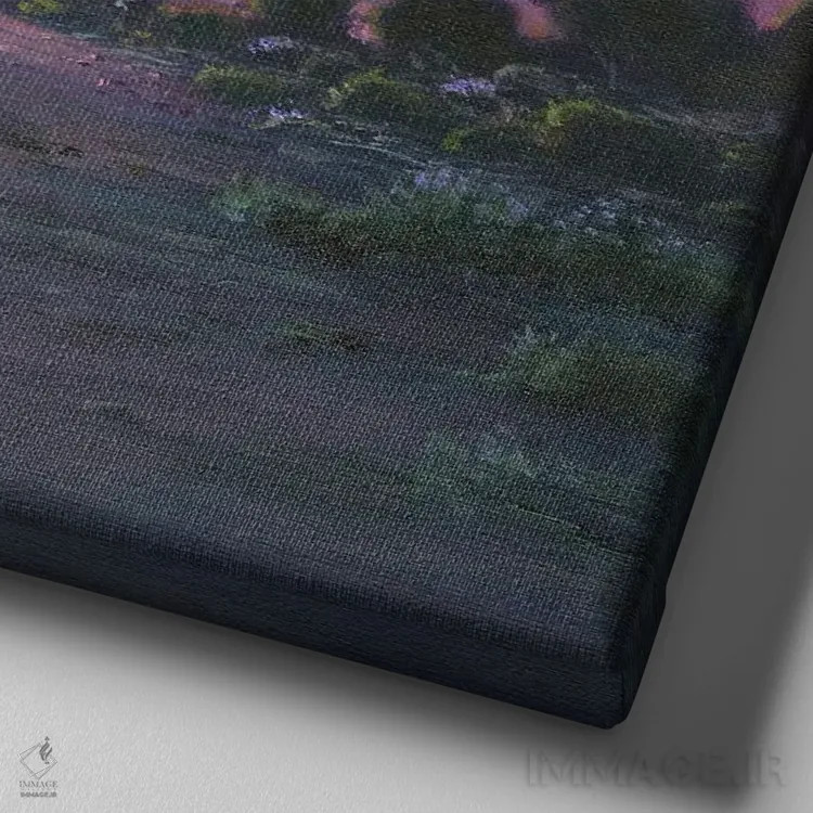 تابلو مزرعه ۱ اثر بنیتو سالمرون - نمای نزدیک بافت بوم