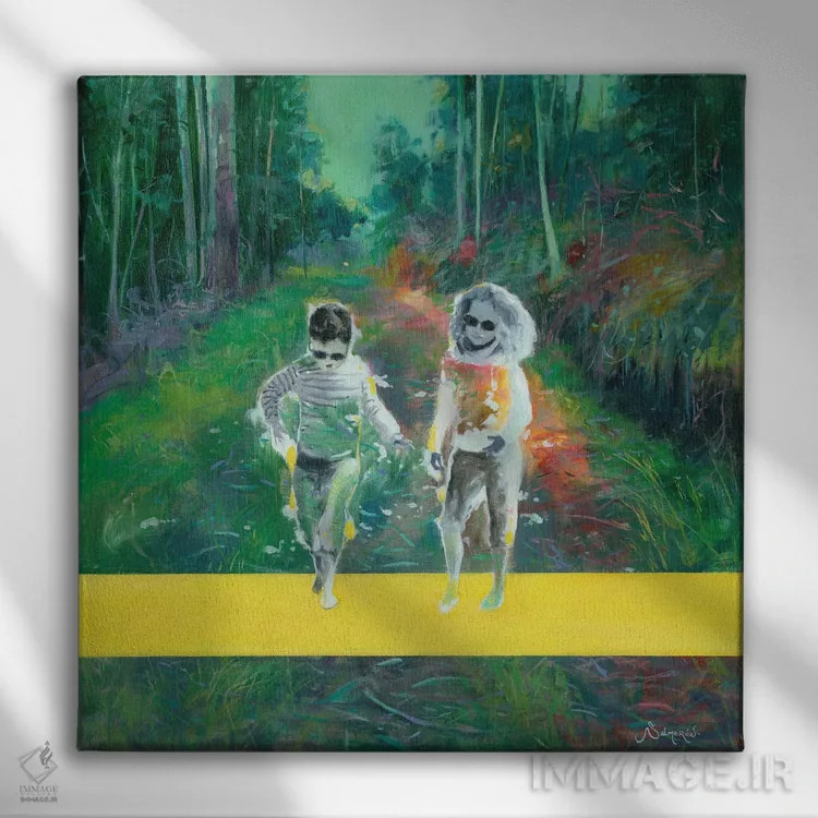 تابلو مفهومی ۶ اثر بنیتو سالمرون - نمای روبهرو روی دیوار