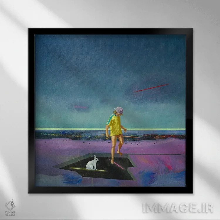 تابلو مفهومی ۹ اثر بنیتو سالمرون - نمای قابدار مشکی