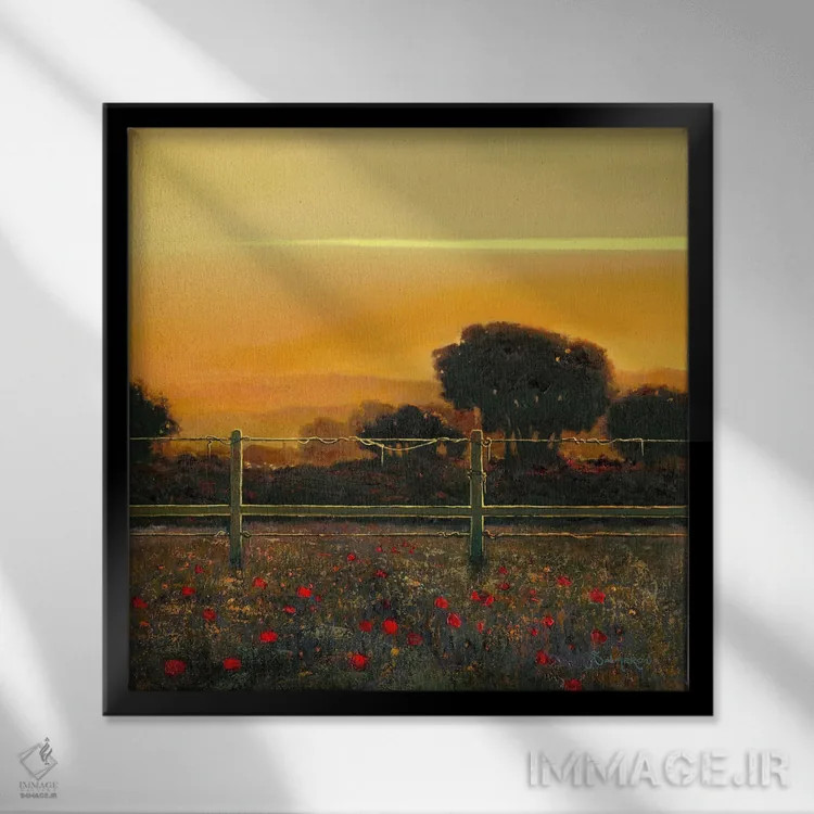 تابلو مزرعه ۲ اثر بنیتو سالمرون - نمای قابدار مشکی