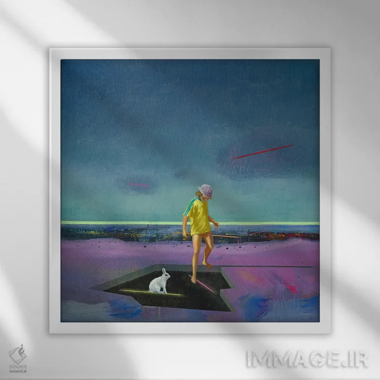 تابلو مفهومی ۹ اثر بنیتو سالمرون - نمای قابدار سفید