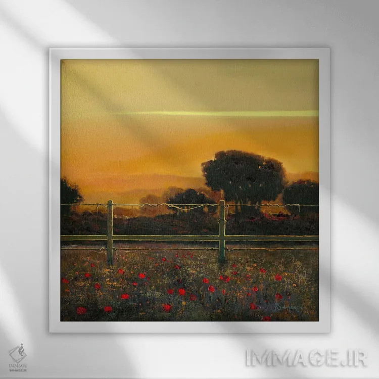 تابلو مزرعه ۲ اثر بنیتو سالمرون - نمای قابدار سفید