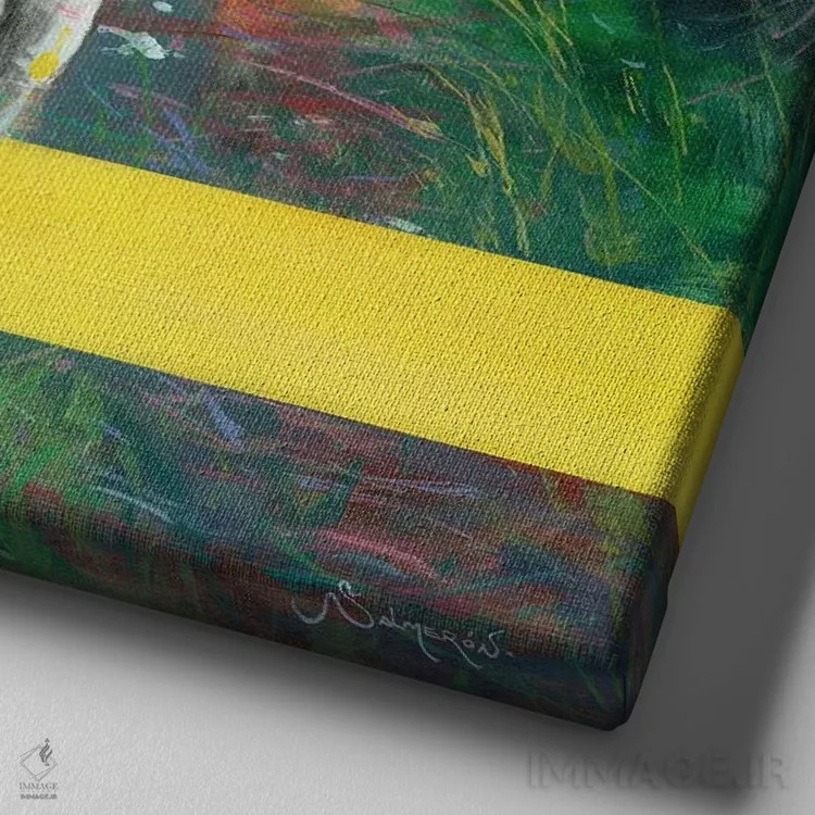 تابلو مفهومی ۶ اثر بنیتو سالمرون - نمای نزدیک بافت بوم