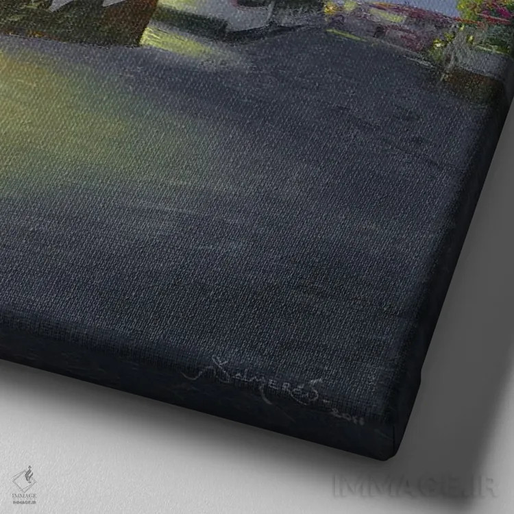 تابلو تپهٔ وییا - تنریف (جزایر قناری) اثر بنیتو سالمرون - نمای نزدیک بافت بوم