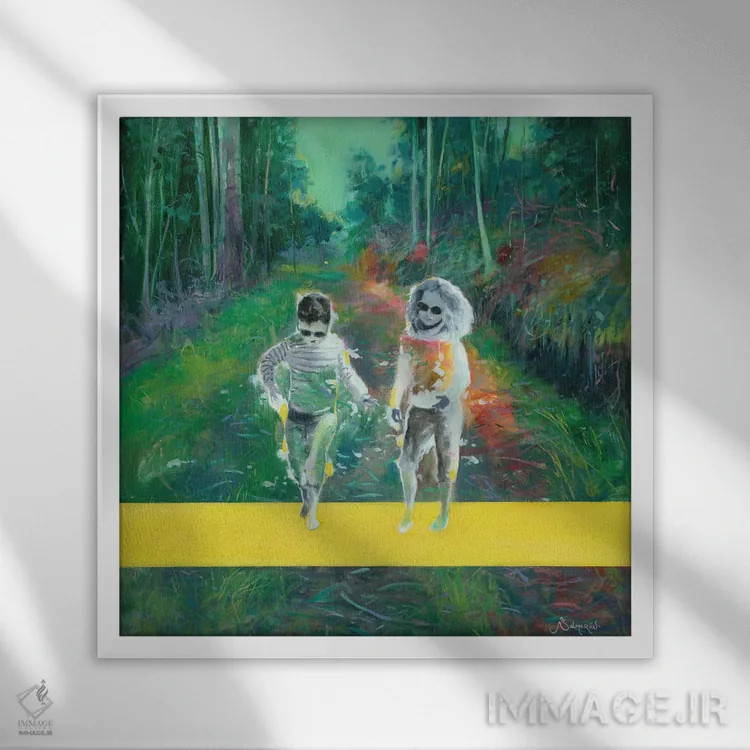 تابلو مفهومی ۶ اثر بنیتو سالمرون - نمای قابدار سفید