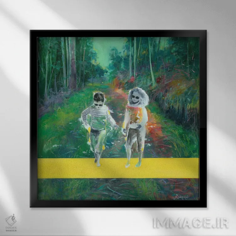 تابلو مفهومی ۶ اثر بنیتو سالمرون - نمای قابدار مشکی