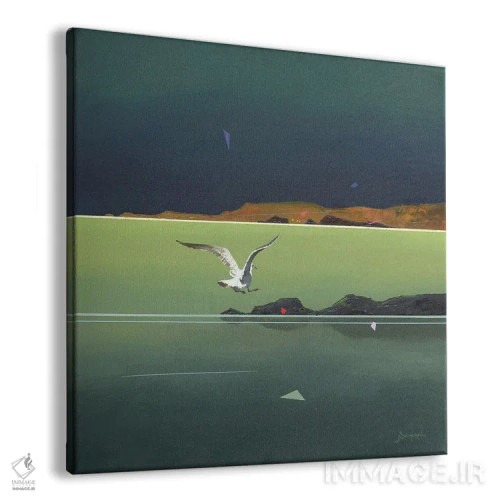 تابلو مرغان دریایی ۲ اثر بنیتو سالمرون - نمای پرسپکتیو محصول