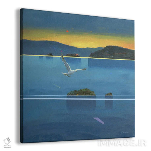 تابلو مرغان دریایی ۴ اثر بنیتو سالمرون - نمای پرسپکتیو محصول