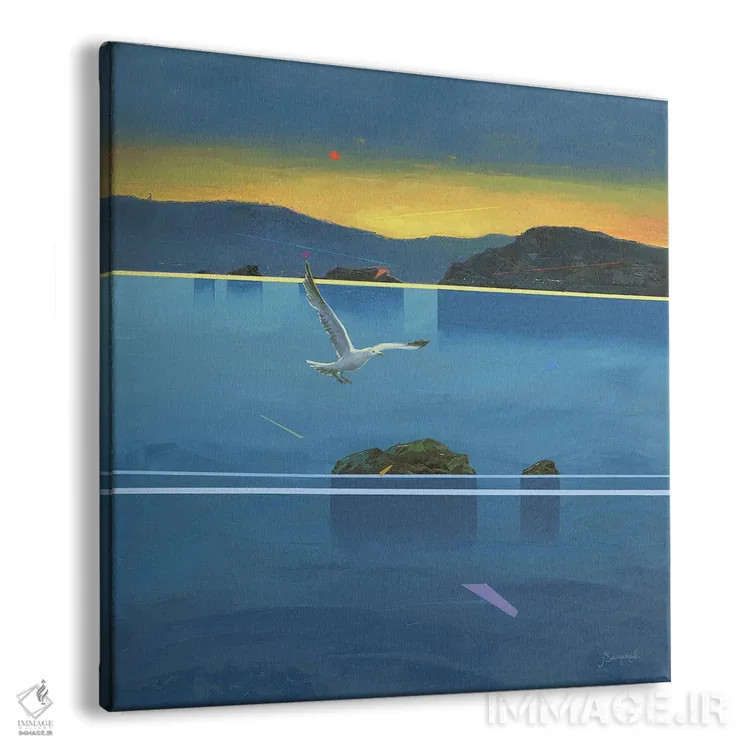 تابلو مرغان دریایی ۴ اثر بنیتو سالمرون - نمای پرسپکتیو محصول