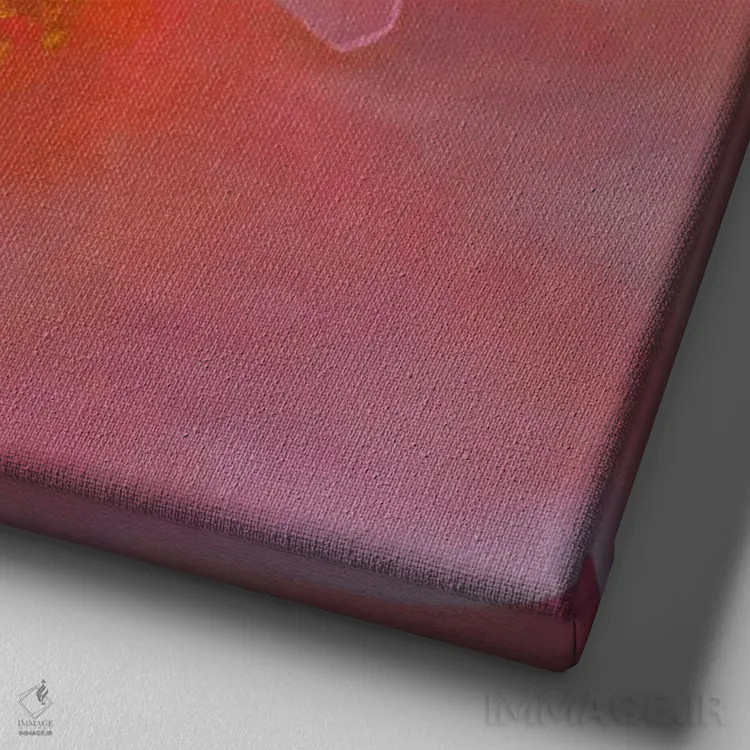 تابلو گل ۲ اثر بنیتو سالمرون - نمای نزدیک بافت بوم