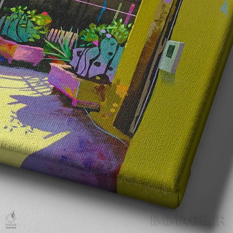 تابلو خورکرا (شهر اسپانیا) اثر بنیتو سالمرون - نمای نزدیک بافت بوم