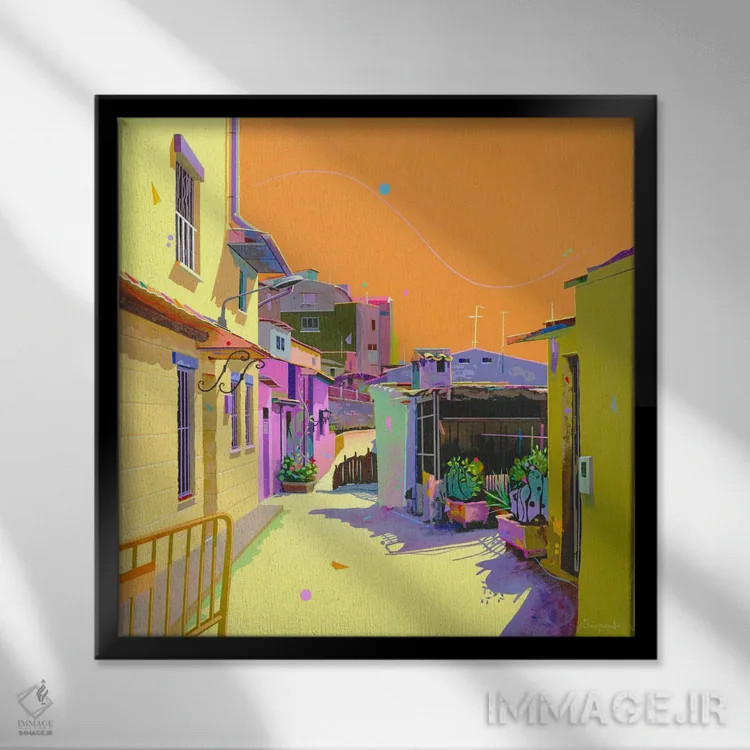 تابلو خورکرا (شهر اسپانیا) اثر بنیتو سالمرون - نمای قابدار مشکی