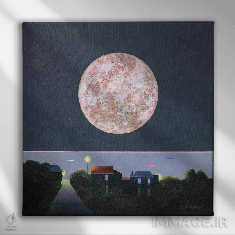 تابلو ماه ۱ اثر بنیتو سالمرون - نمای روبهرو روی دیوار