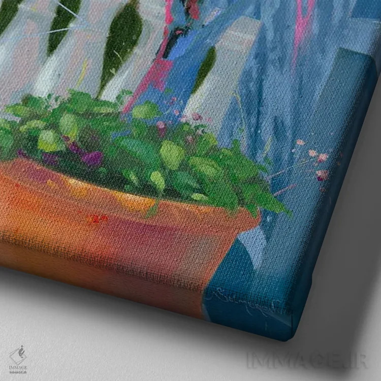 تابلو پاپ ۲ اثر بنیتو سالمرون - نمای نزدیک بافت بوم