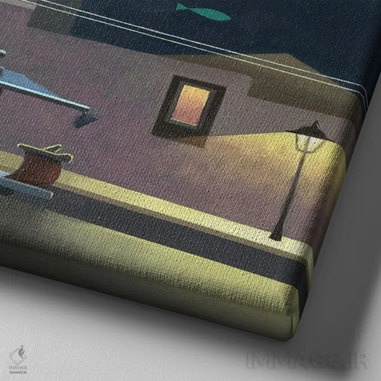 تابلو ماه ۱۰ اثر بنیتو سالمرون - نمای نزدیک بافت بوم