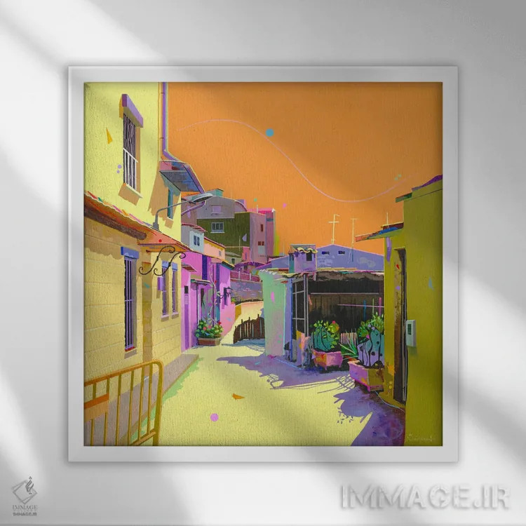 تابلو خورکرا (شهر اسپانیا) اثر بنیتو سالمرون - نمای قابدار سفید