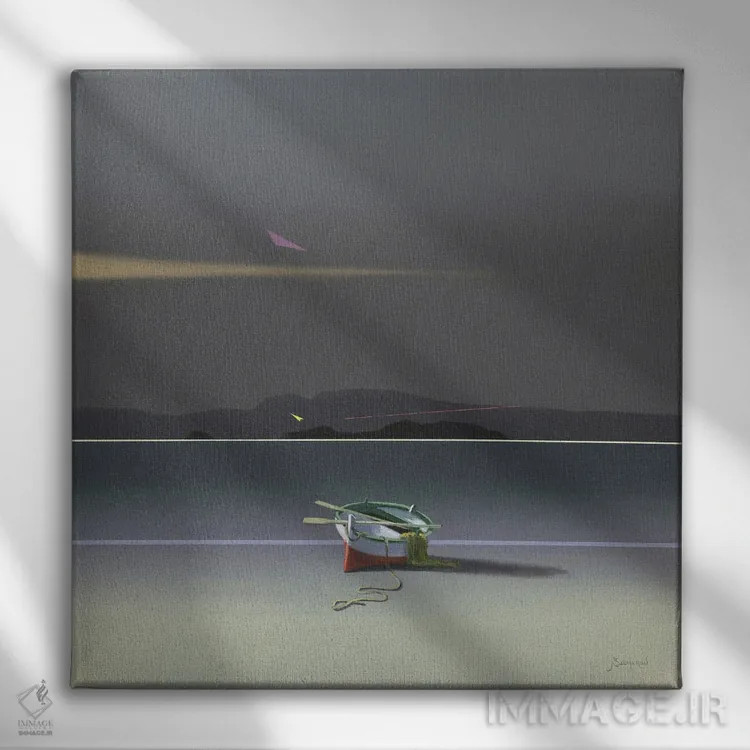 تابلو قایقها ۲ اثر بنیتو سالمرون - نمای روبهرو روی دیوار