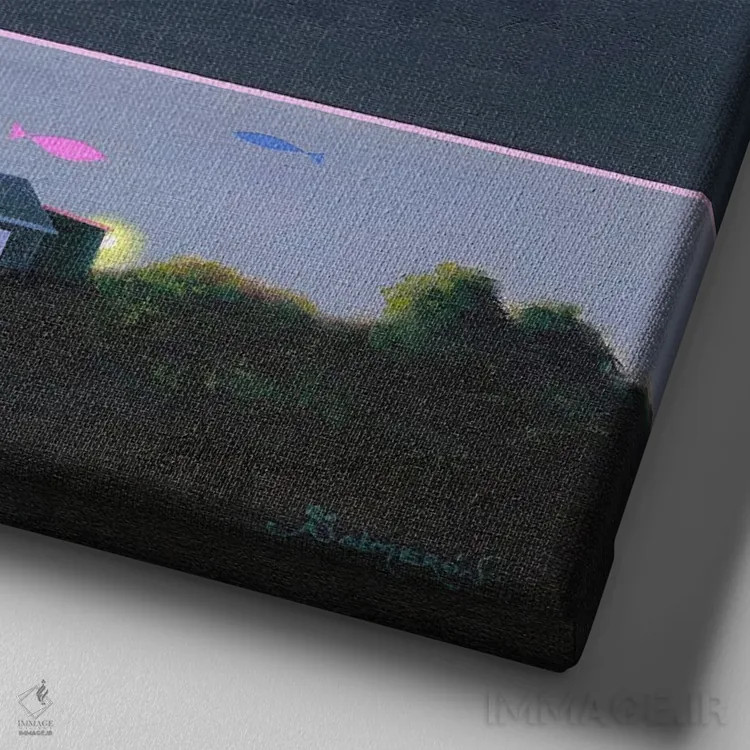 تابلو ماه ۱ اثر بنیتو سالمرون - نمای نزدیک بافت بوم