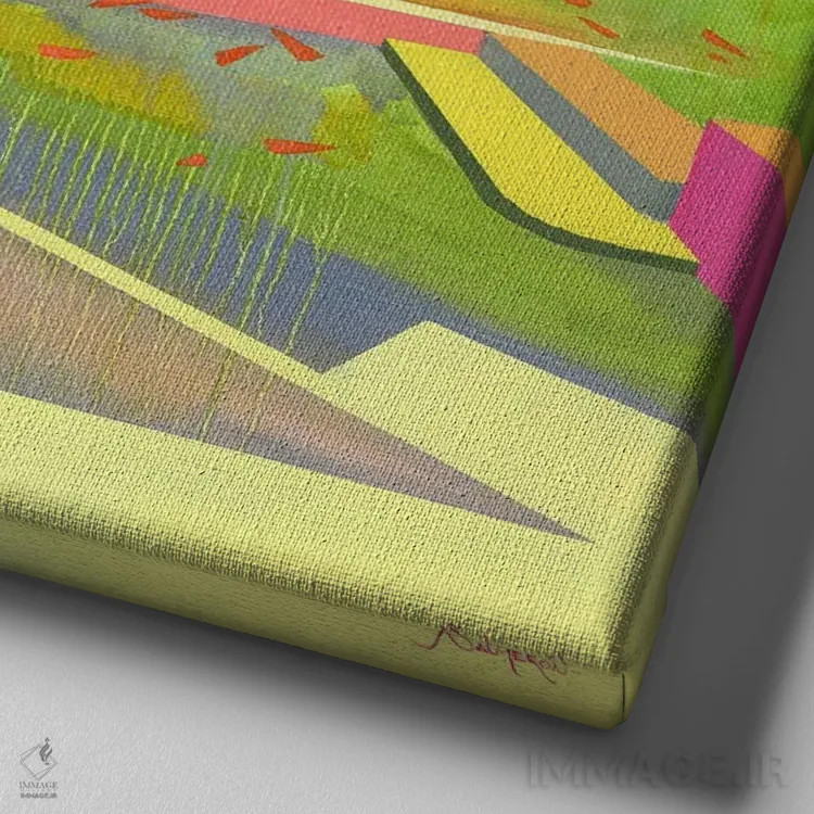 تابلو پاپ ۳ اثر بنیتو سالمرون - نمای نزدیک بافت بوم