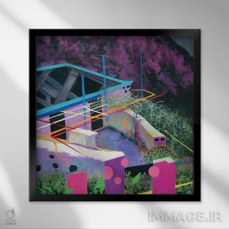 تابلو پاپ ۴ اثر بنیتو سالمرون - نمای قابدار مشکی