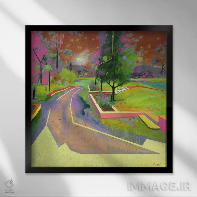 تابلو پاپ ۳ اثر بنیتو سالمرون - نمای قابدار مشکی