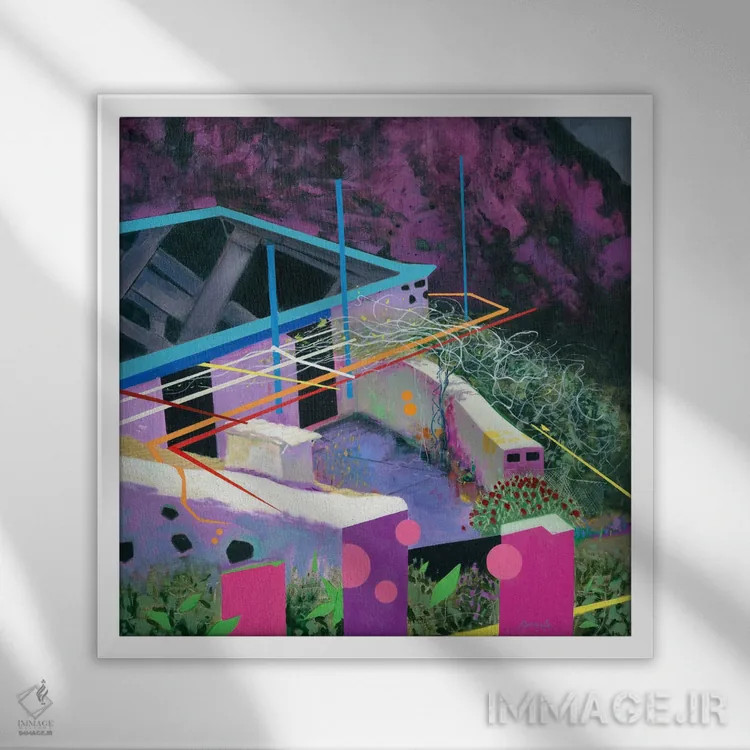 تابلو پاپ ۴ اثر بنیتو سالمرون - نمای قابدار سفید