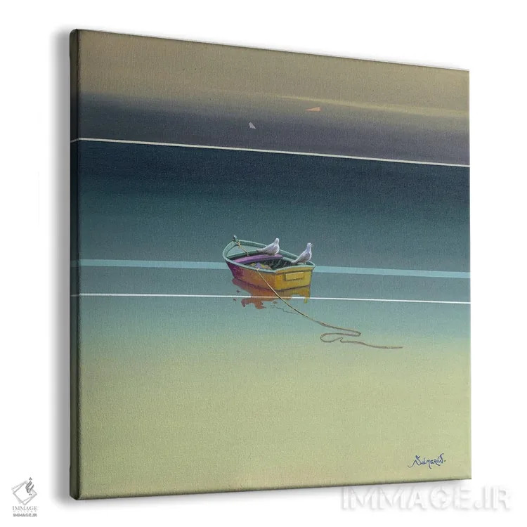 تابلو قایقها ۳ اثر بنیتو سالمرون - نمای پرسپکتیو محصول