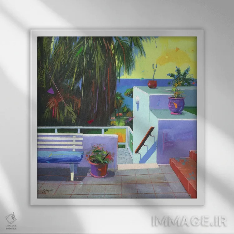 تابلو پاپ ۸ اثر بنیتو سالمرون - نمای قابدار سفید