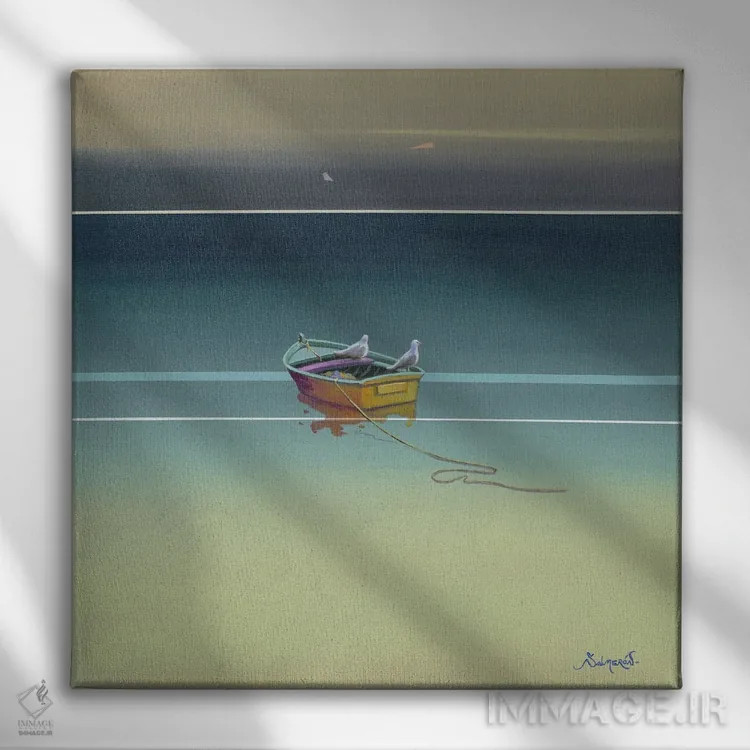 تابلو قایقها ۳ اثر بنیتو سالمرون - نمای روبهرو روی دیوار