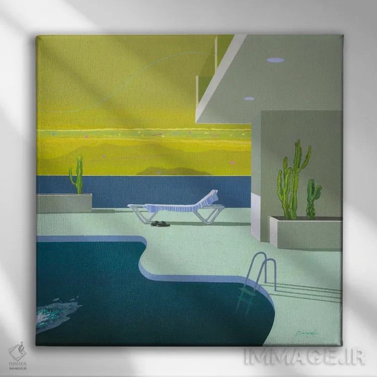تابلو آرامش ۴ اثر بنیتو سالمرون - نمای روبهرو روی دیوار