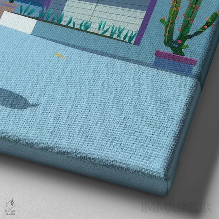 تابلو آرامش ۲ اثر بنیتو سالمرون - نمای نزدیک بافت بوم