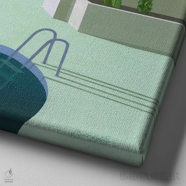 تابلو آرامش ۴ اثر بنیتو سالمرون - نمای نزدیک بافت بوم