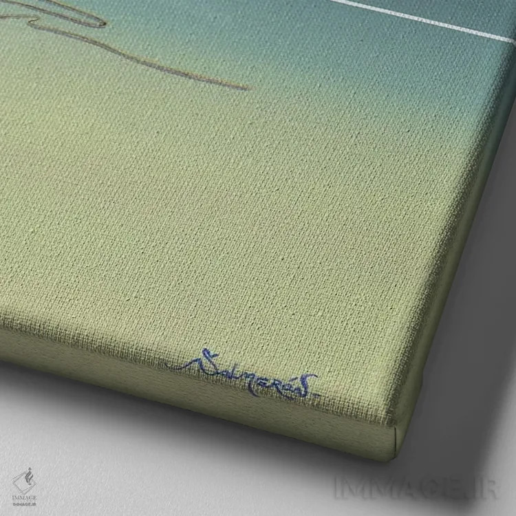 تابلو قایقها ۳ اثر بنیتو سالمرون - نمای نزدیک بافت بوم