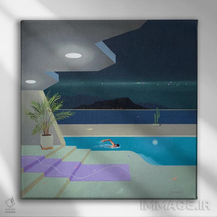 تابلو آرامش ۵ اثر بنیتو سالمرون - نمای روبهرو روی دیوار