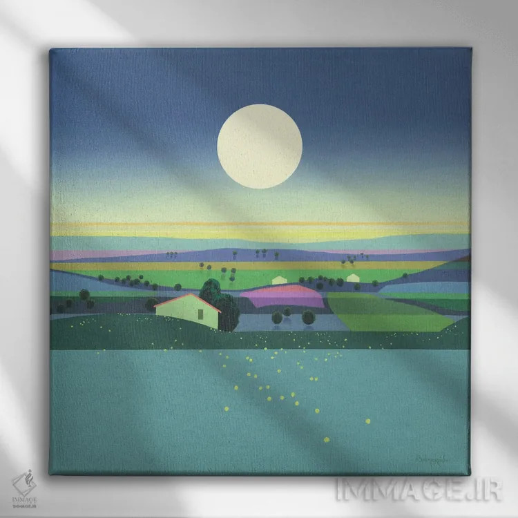 تابلو خورشید ۹ اثر بنیتو سالمرون - نمای روبهرو روی دیوار