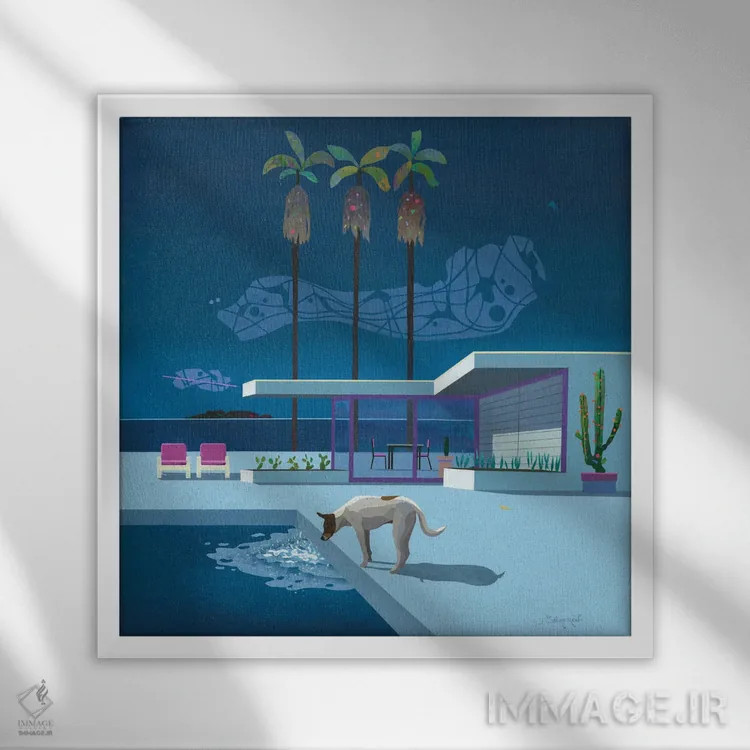 تابلو آرامش ۲ اثر بنیتو سالمرون - نمای قابدار سفید