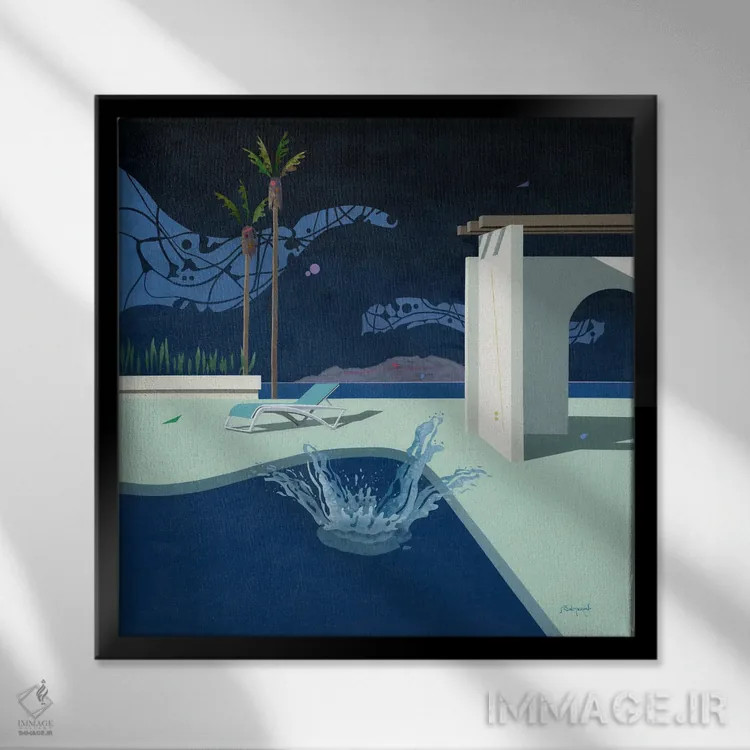 تابلو آرامش ۳ اثر بنیتو سالمرون - نمای قابدار مشکی